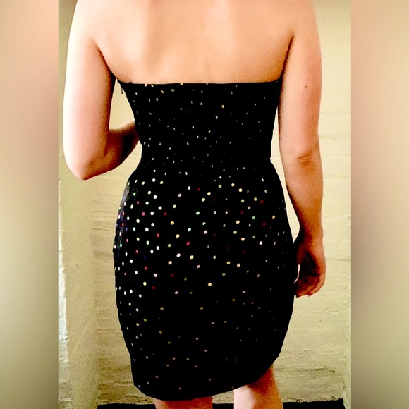 BCBGeneration Strapless Black & Rainbow Mini Dress - Picture 8 of 8